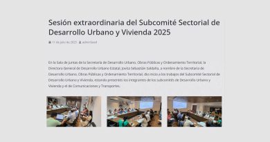 Sesión extraordinaria del Subcomité Sectorial de Desarrollo Urbano y Vivienda 2025