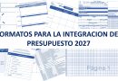 Formatos Presupuesto 2027