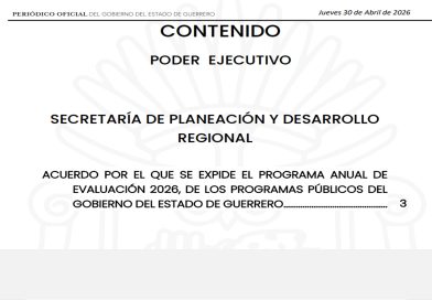 Programa Anual de Evaluación 2026